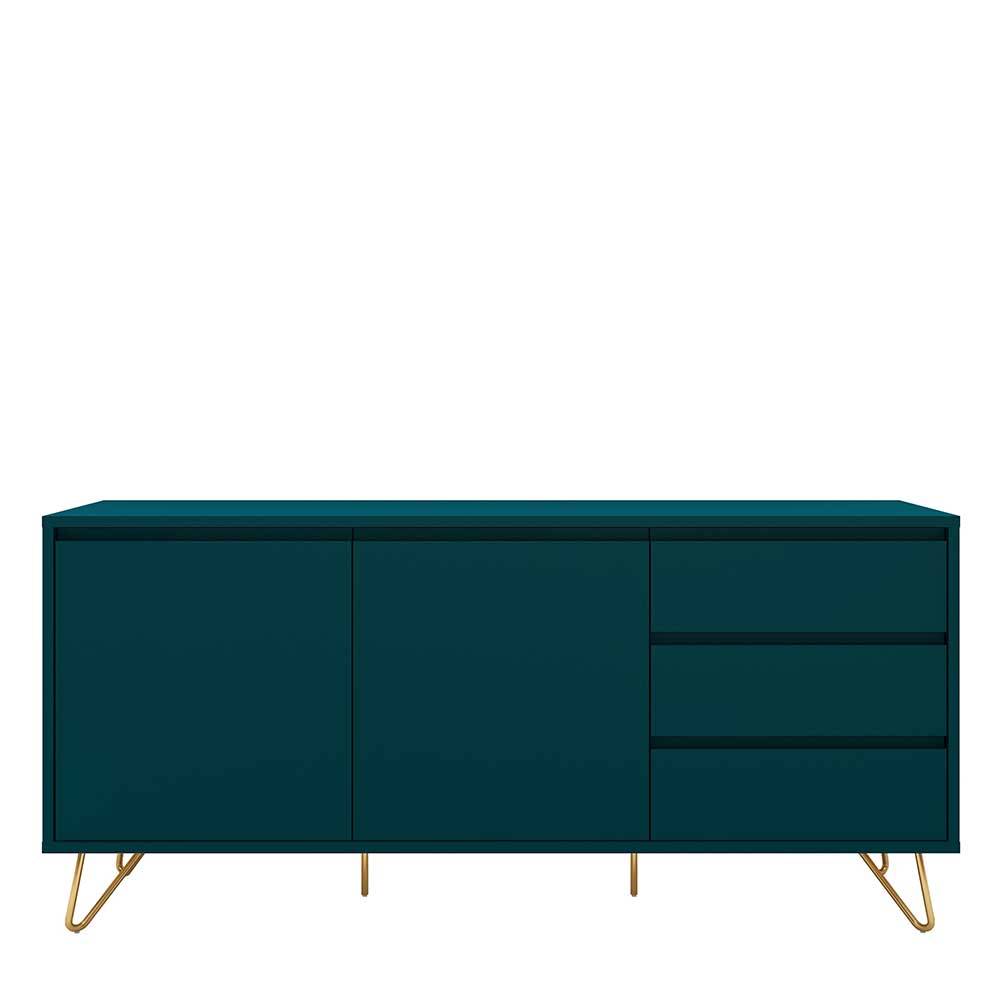 150x70x40 Sideboard in Petrol mit Hairpin Legs - Addictet