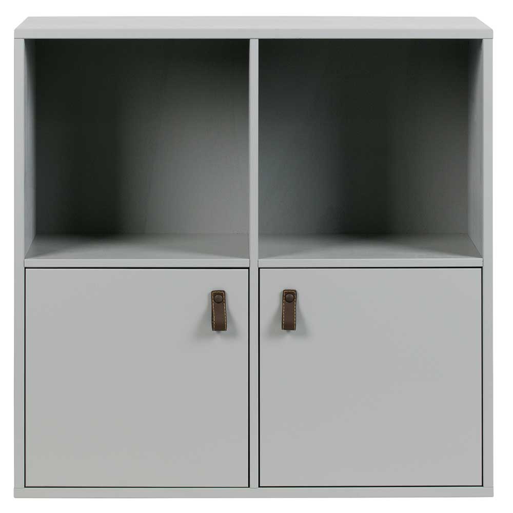 81x81x35 Holzschrank in Grau lackiert - Lanik