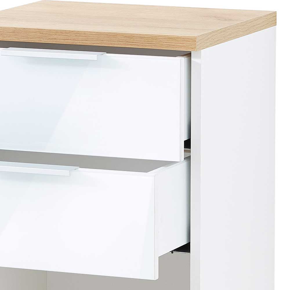 39x112x34 Badschrank in Weiß & Eiche - Etosia