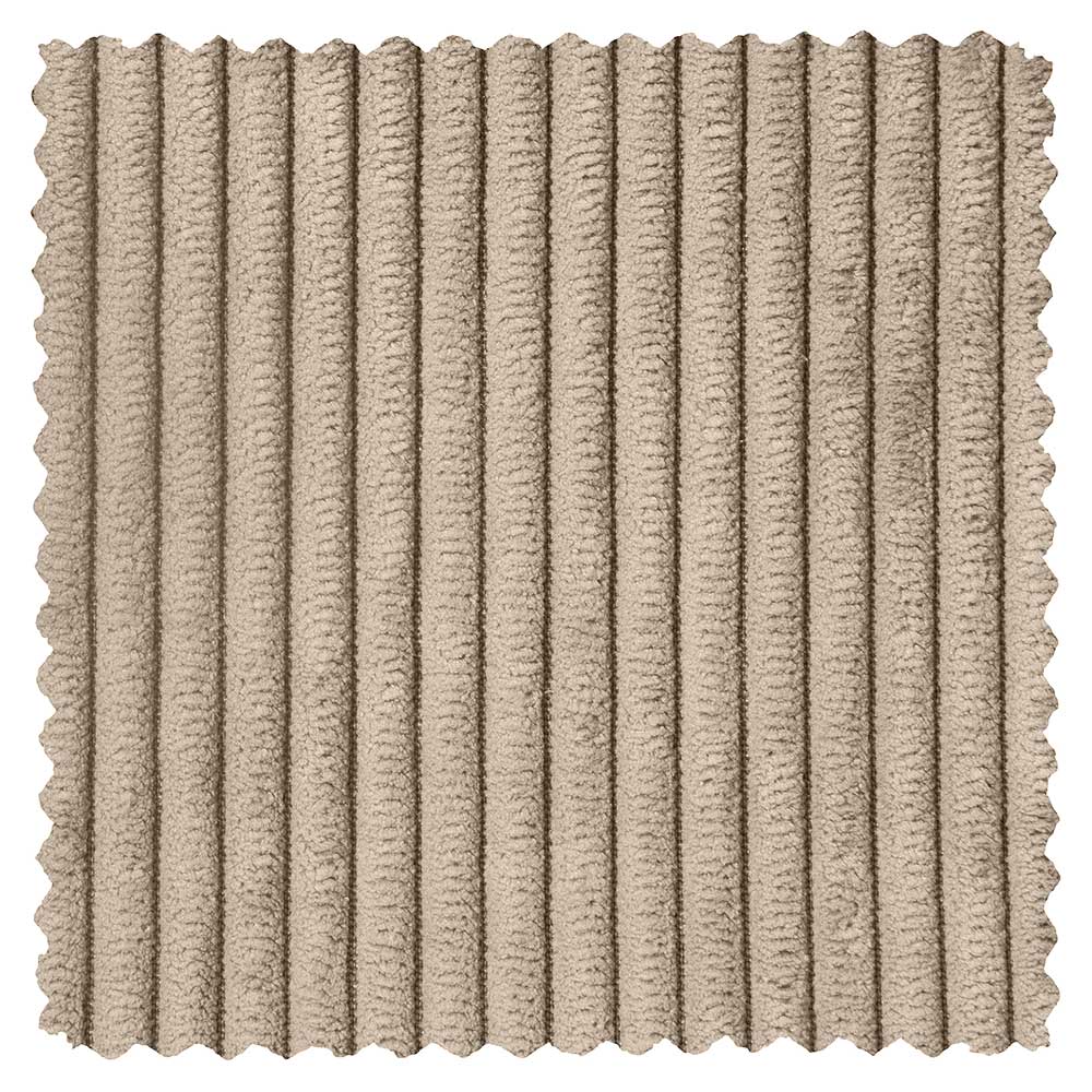 Retro Style Cord Sessel in Beige - Evilla