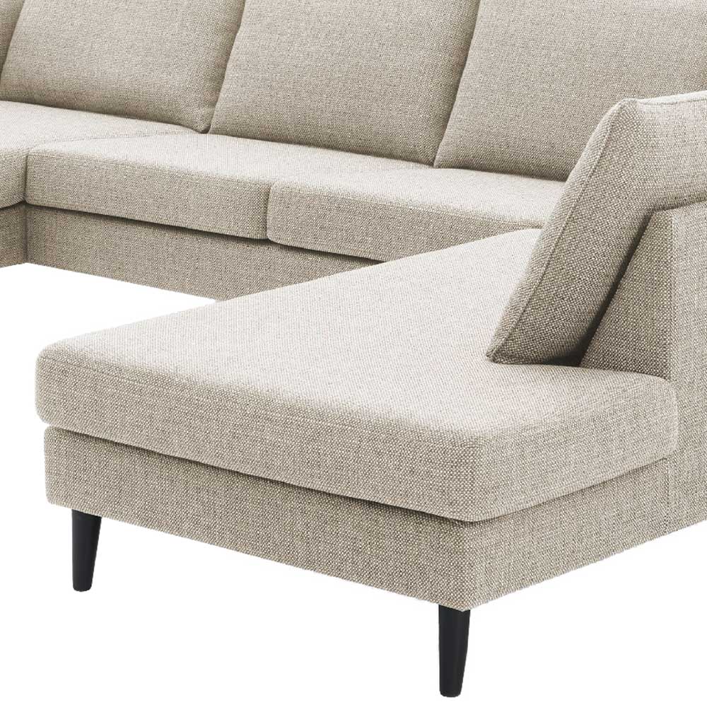 U-Sofa Wohnlandschaft in Creme - Bentema