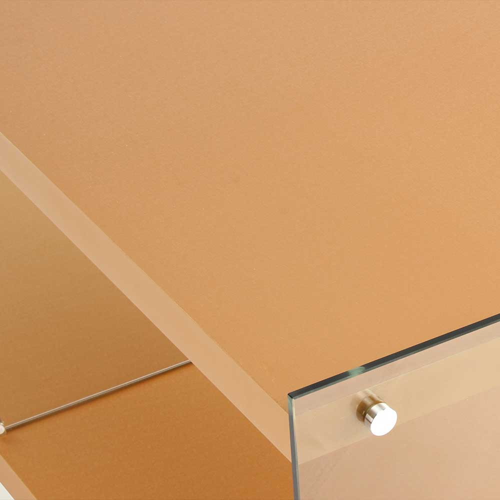 120x45x60 TV Board in Gold & Durchsichtig - Monic