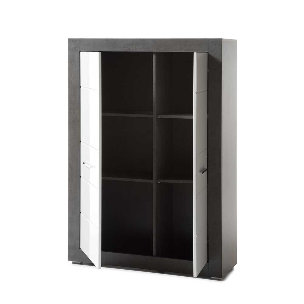 Modernes Hochglanz Highboard mit 2 Türen - Istensa I