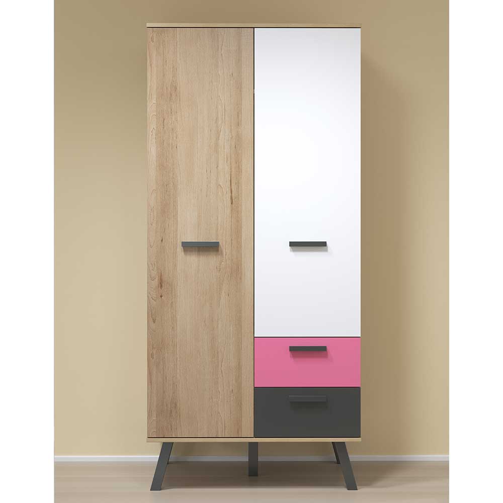 Kinder Kleiderschrank 87x190x61 cm - Domago