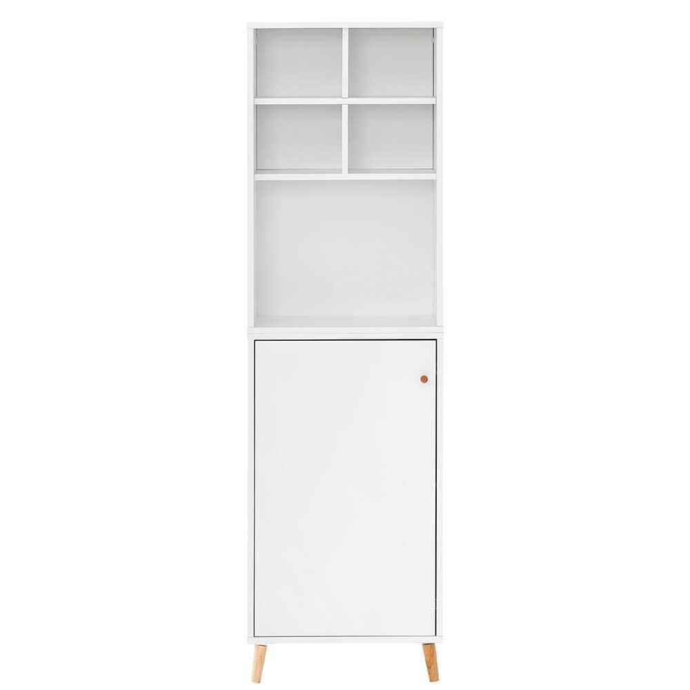 51x185x41 Büro Regal Schrank in Weiß - Obtin