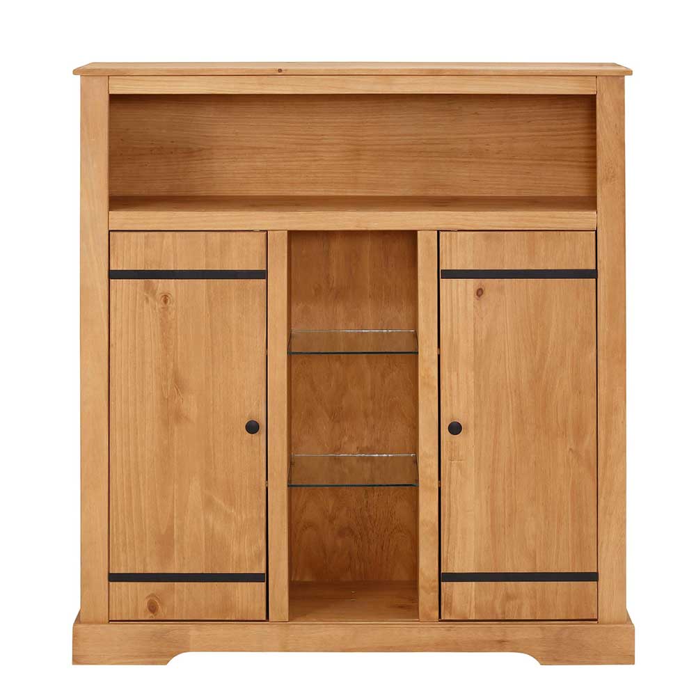 Modernes Country Style Highboard aus Kiefernholz - Olanja