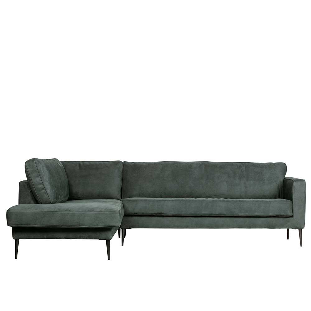 Microfaser L-Form Sofa in Petrol - Bicova