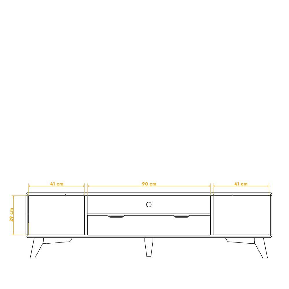 TV Lowboard aus Kernbuche Massivholz geölt - Junola I