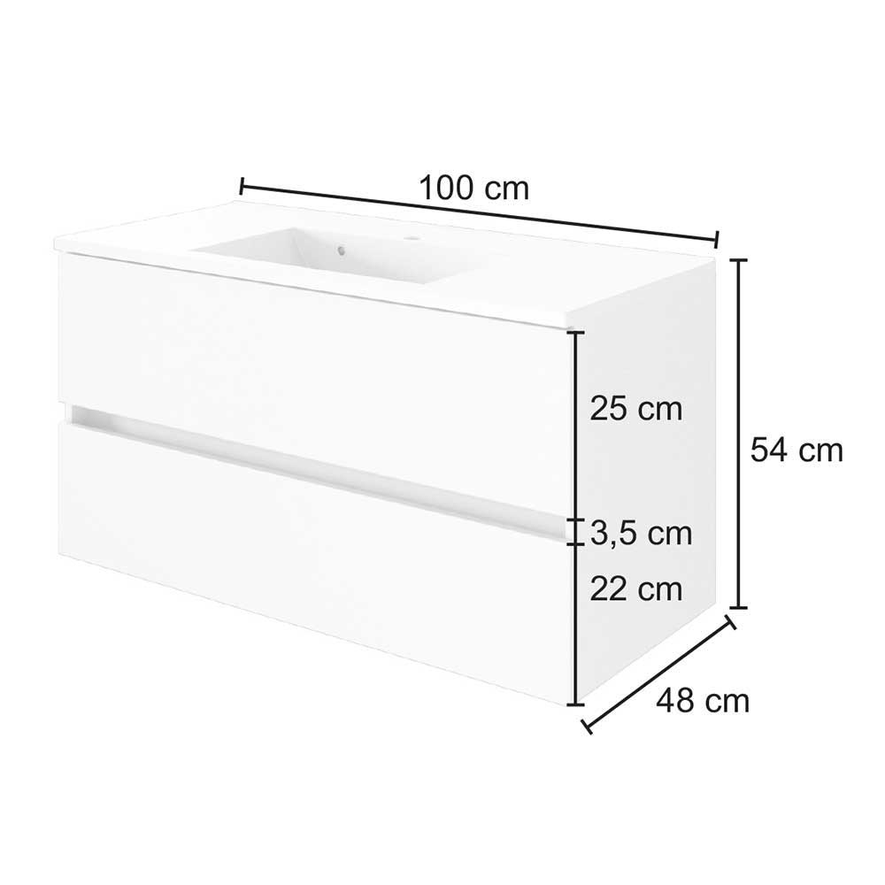 Schubladen Waschtisch in 80cm oder 100cm - Vandan