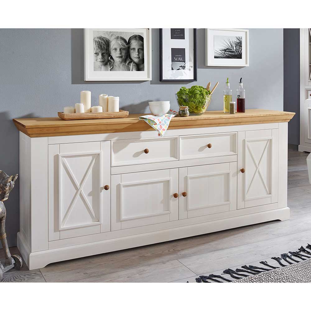 Landhaus Sideboard Elvelina mit 209 cm Breite