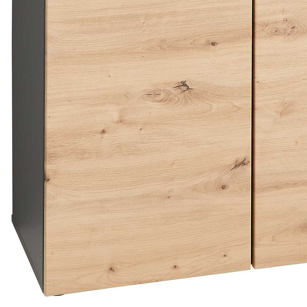 122 cm hoher Aktenschrank mit zwei Türen - Kuetra