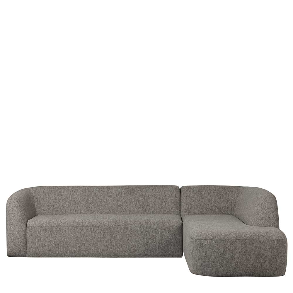 L Sofa im Skandi Design in Grau Chenille - Grandessa