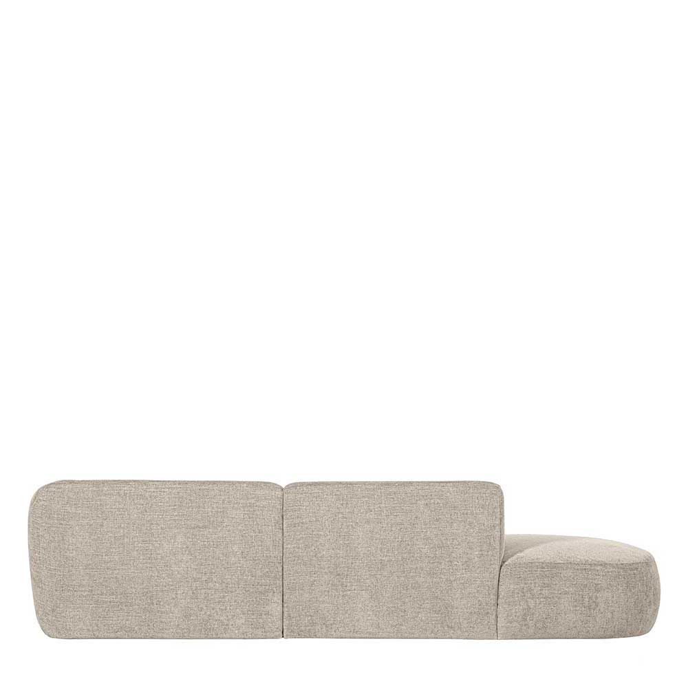 Ecksofa in Beige Webstoffbezug - Mauricios