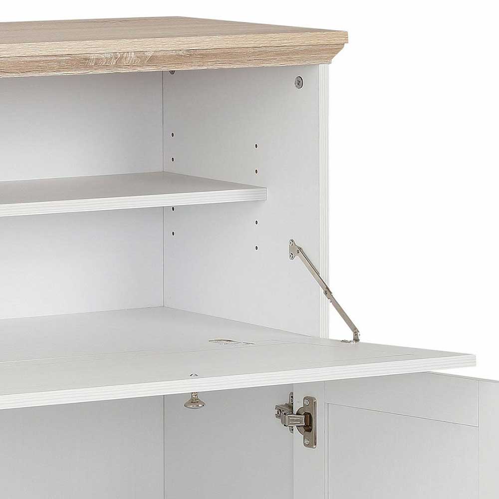 81x116x39 Schreibschrank Sekretär in Weiß - Akedra