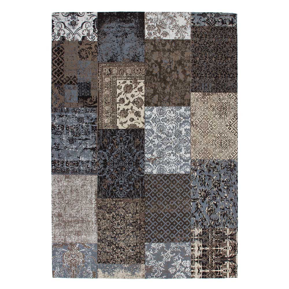 Chenille Teppich mit Muster Patchwork - Lucelo