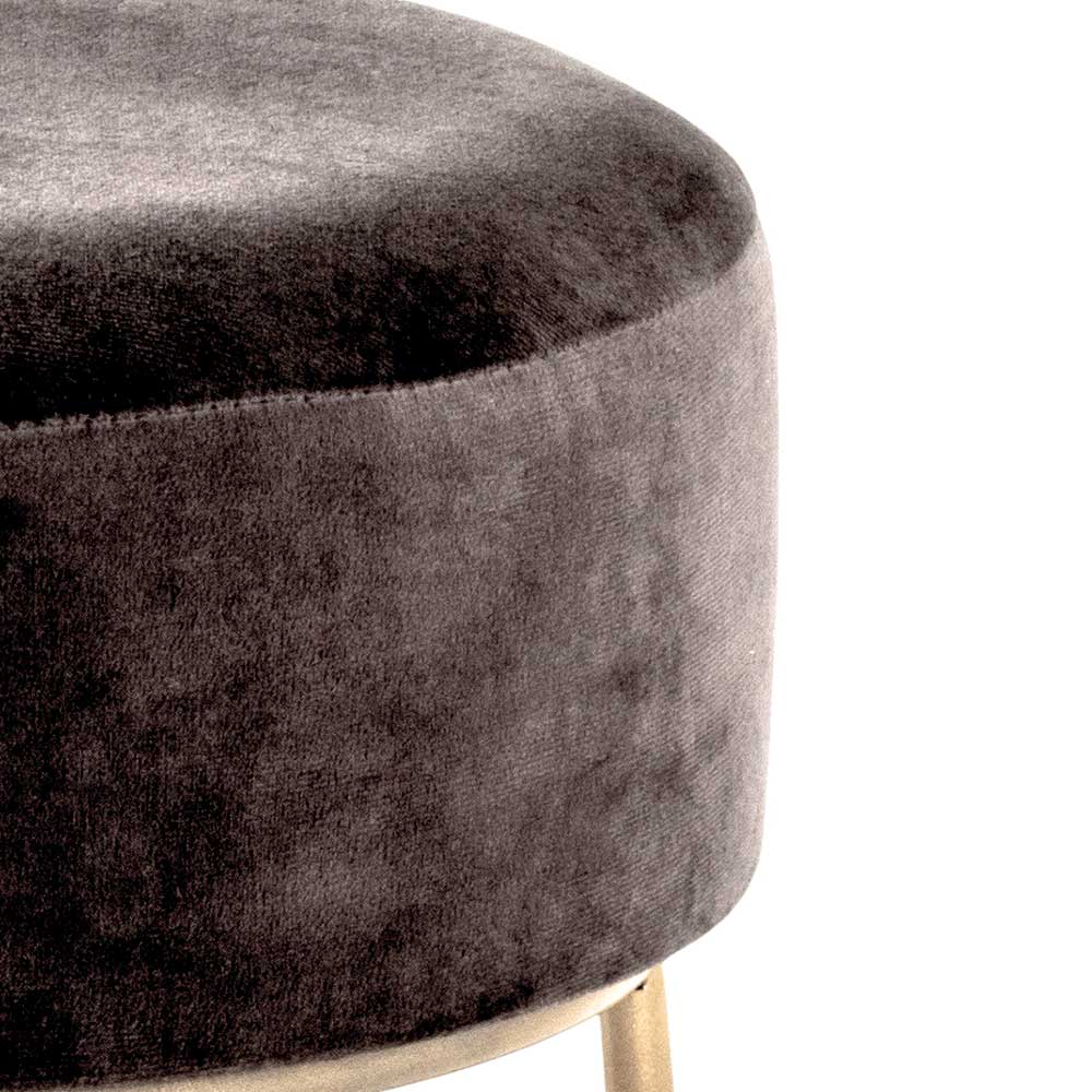 Moderner Hocker in Grau & Gold - Miaoli