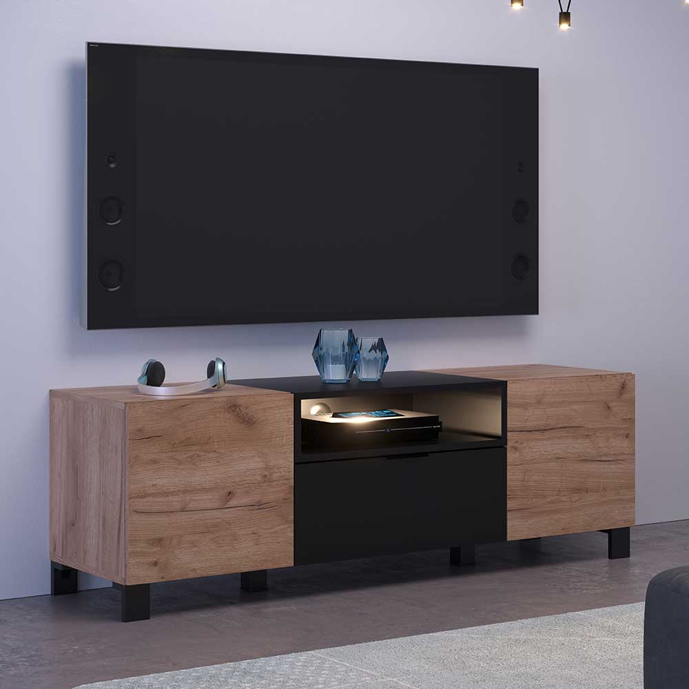 144x47x40 TV Unterschrank - zweifarbiges Design - Dave