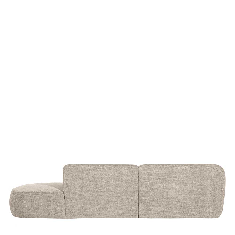 Ecksofa in Beige Webstoffbezug - Mauricios