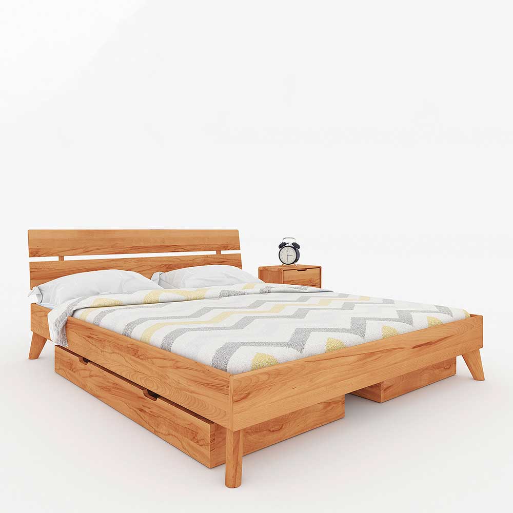 210cm langes Doppelbett Gestell aus Holz - Junola