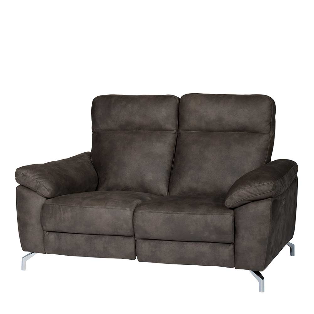 Braunes 2er Sofa mit Relaxfunktion - Extrados