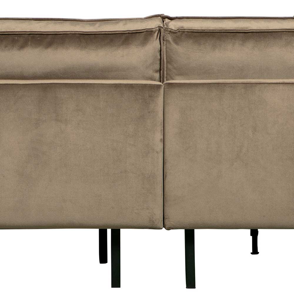 L-Form Wohnzimmer Sofa in Taupe Samt - Museo