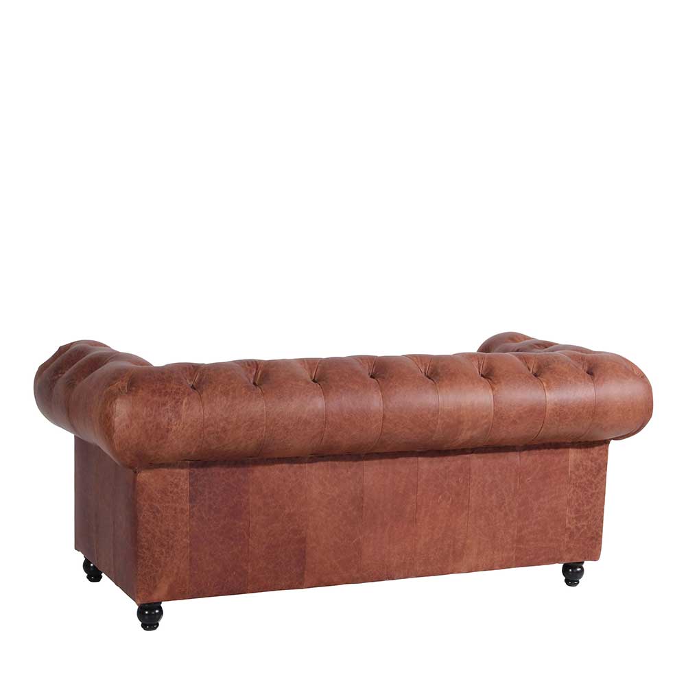 Chesterfield Ledersofa in Cognac Braun - Ultima