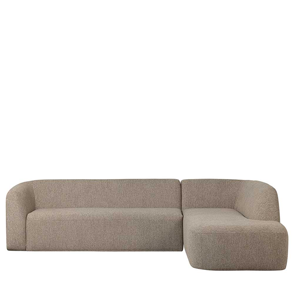 Chenille Sofaecke in Beige - Jaturna