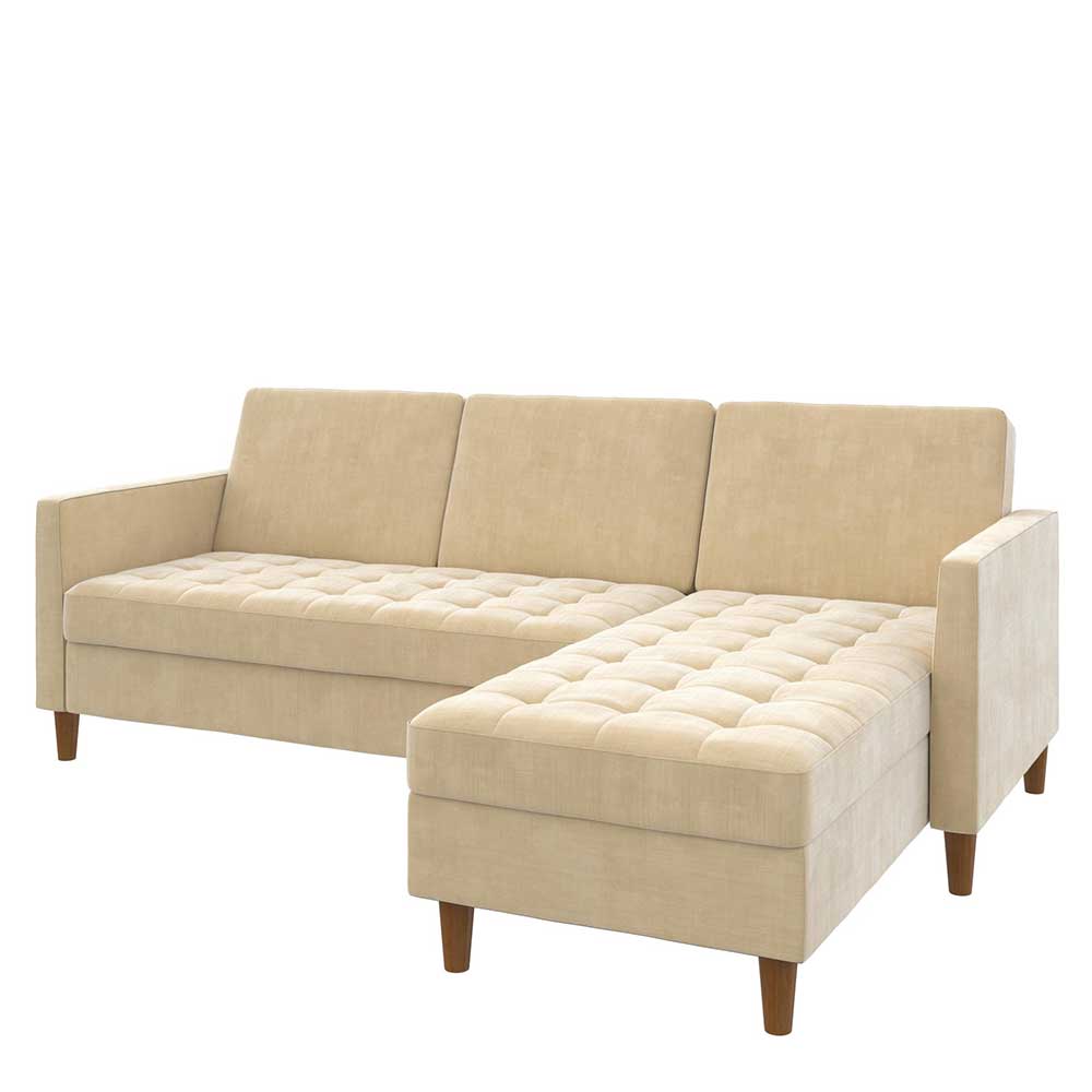 L-Bettsofa in Creme Chenille - Emiria