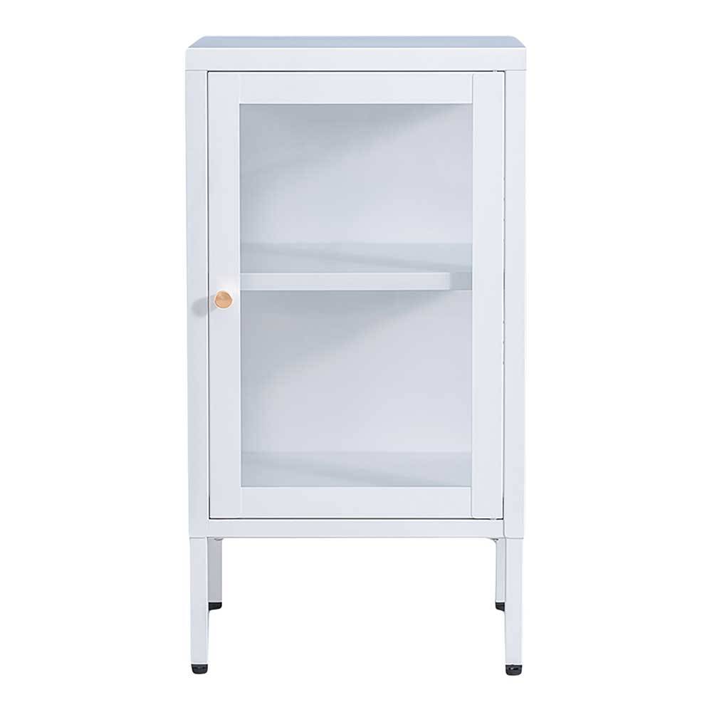 38x70x35 Metall Schrank mit Glas Tür - Keyva