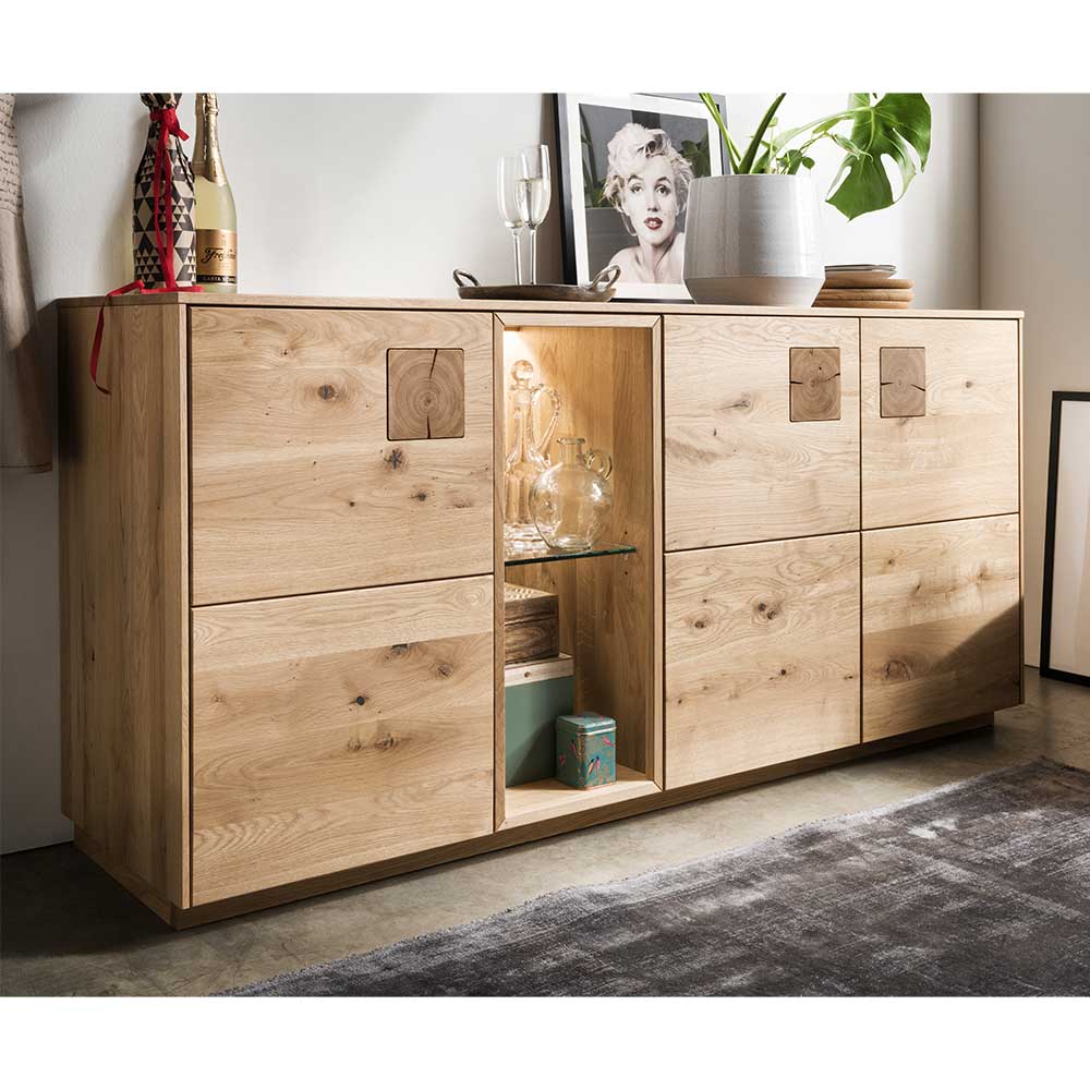 Wildeiche Sideboard in 170 cm Breite - Millena