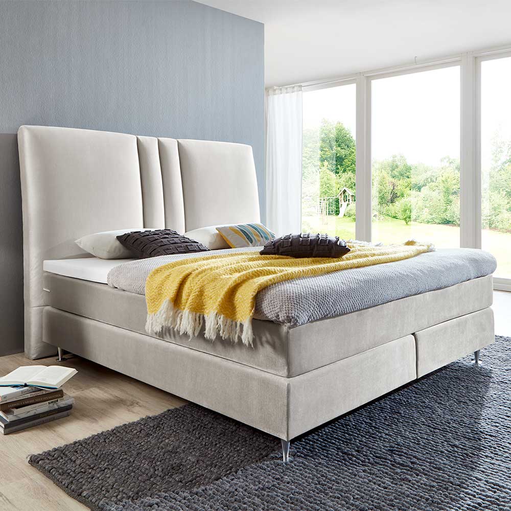 Komplett Boxspringbett in Creme - Skowera