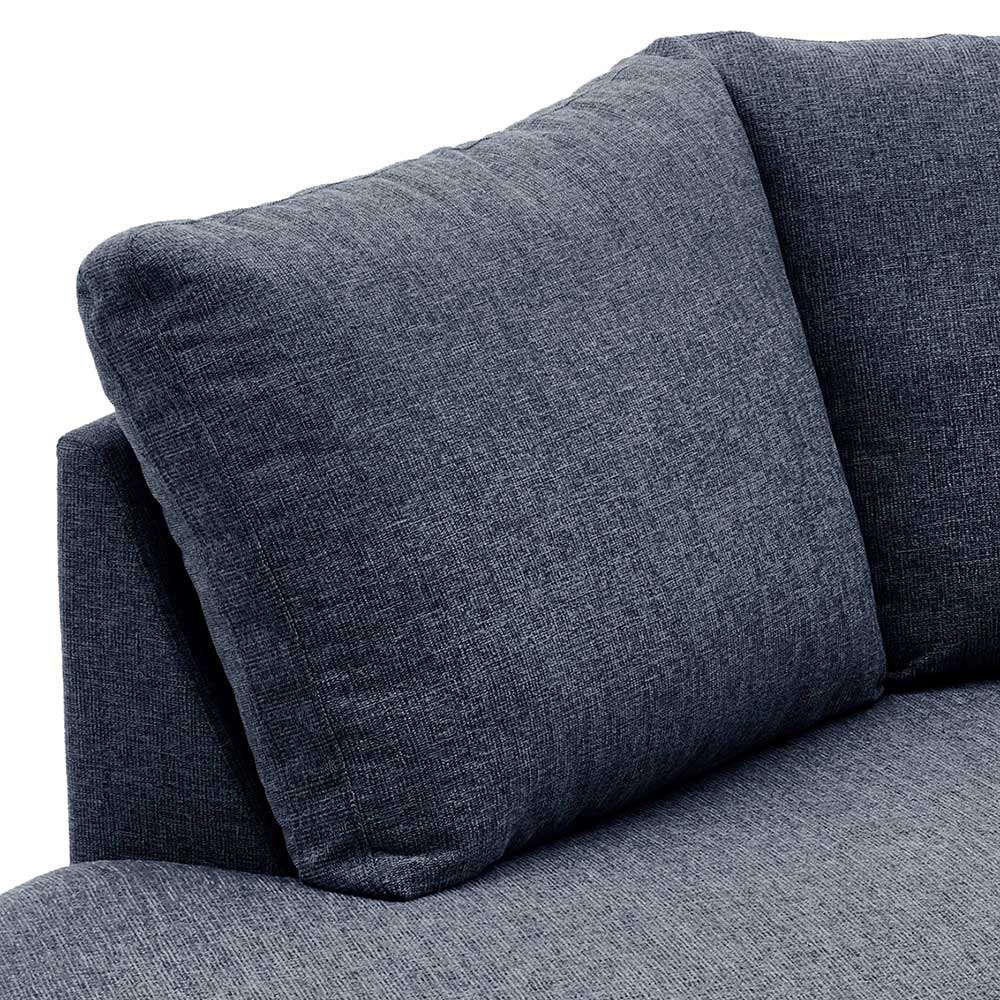 Design Sofa aus Strukturstoff in Dunkelgrau - Lionica