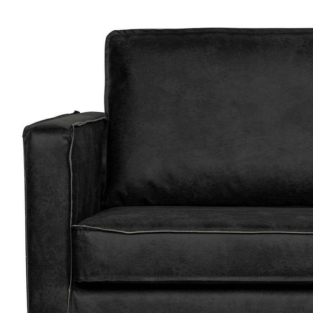 Leder Daybed in Schwarz - Avonita