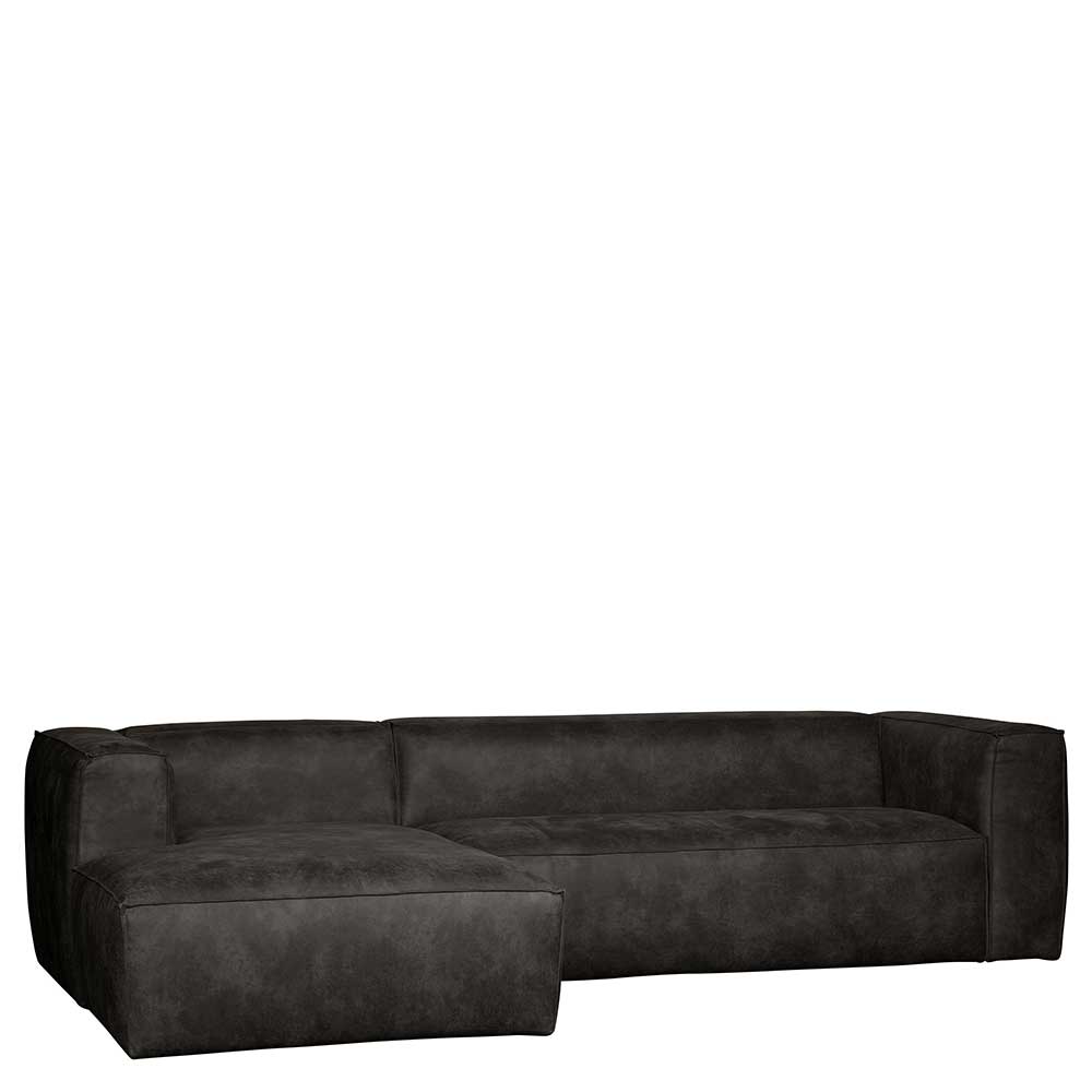 Moderne Sofaecke in Schwarz Recyclingleder - Vlotho