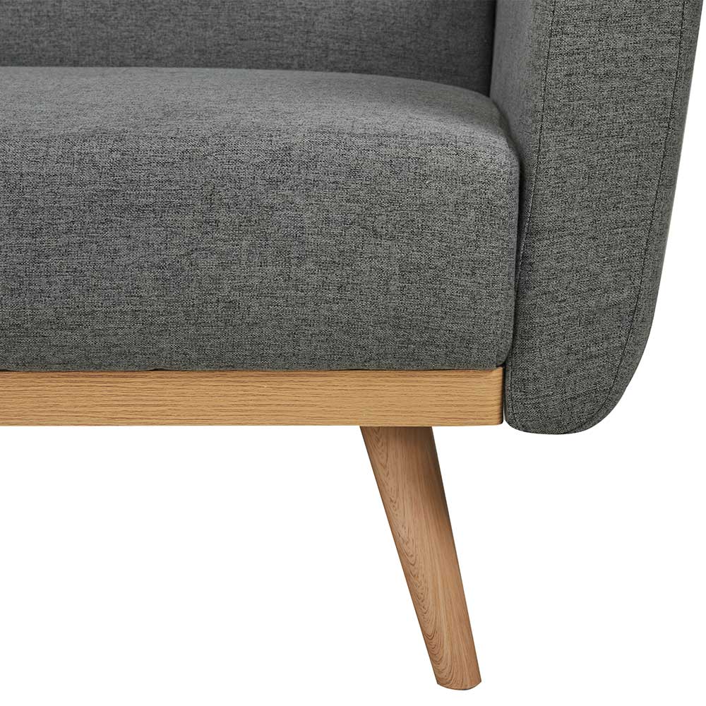 Scandi Chic Schlafcouch in Dunkelgrau & Natur - Giorgio