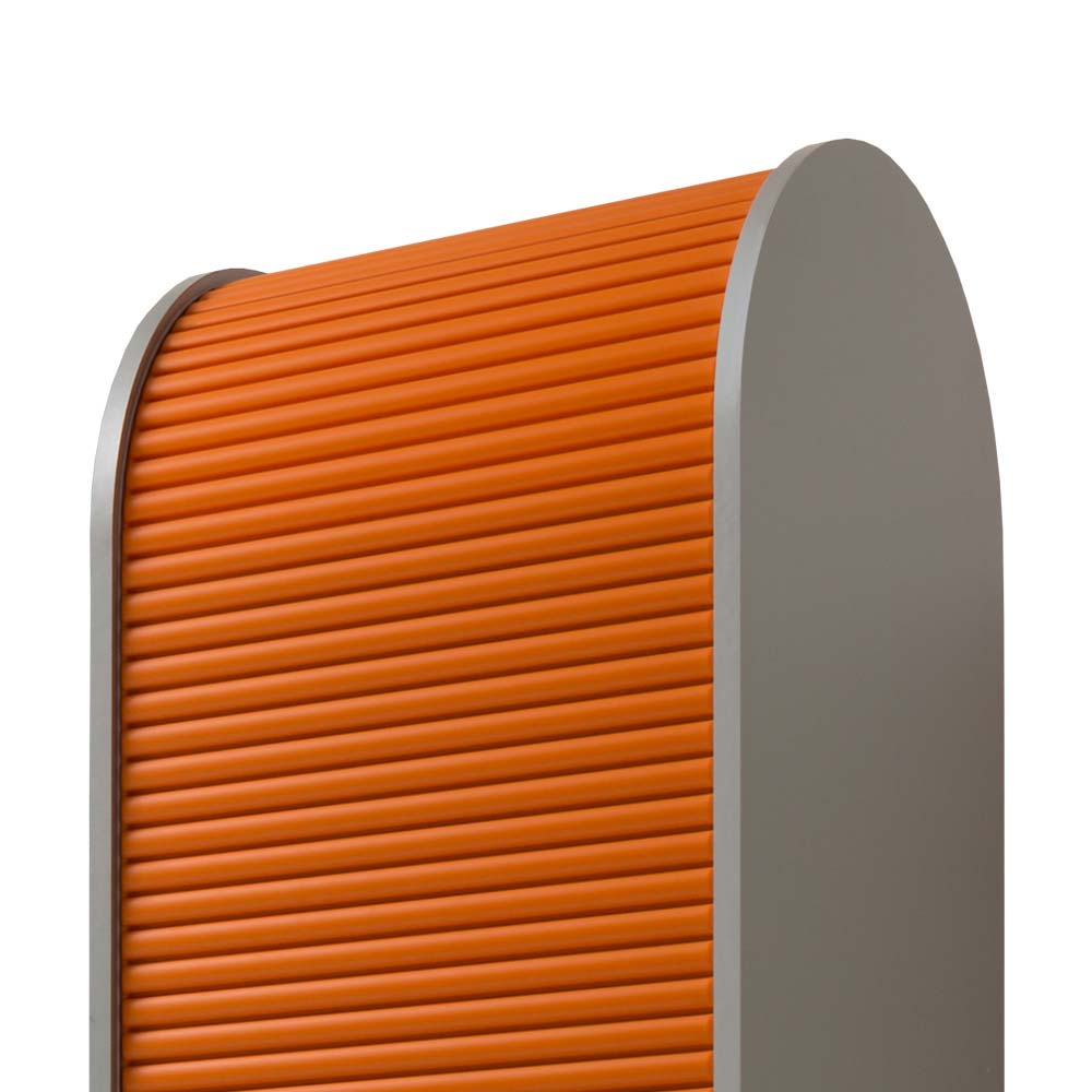 Roll-Laden Schrank in Orange Silber - Cookie