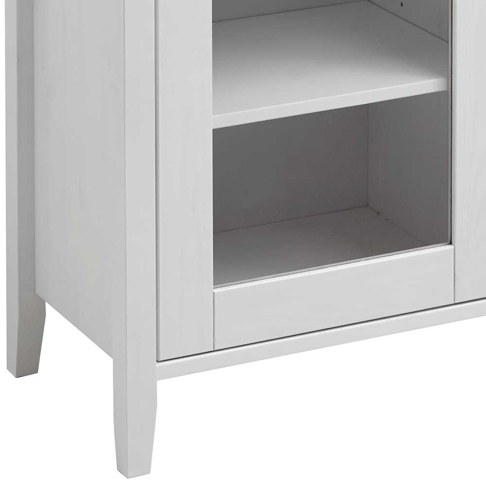 55x149x35 cm Badezimmer Vitrine in Weiß & Grau - Mirandesca