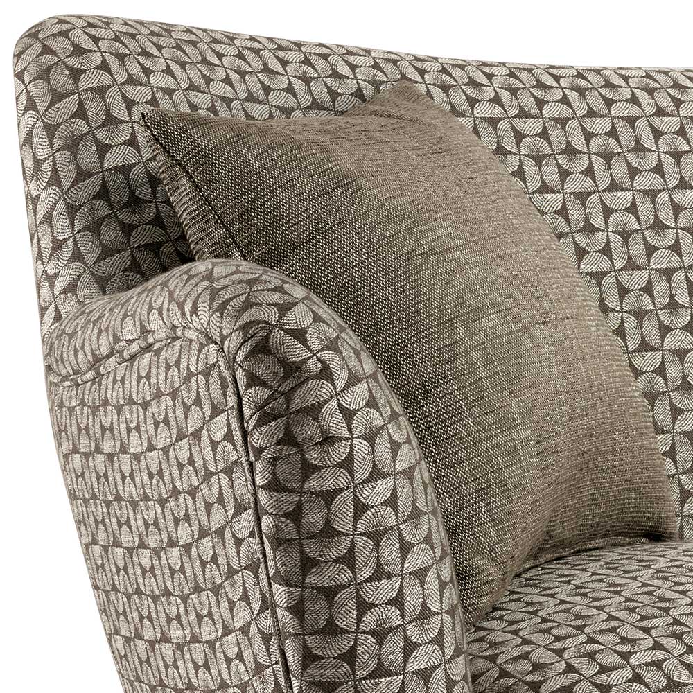 Zweisitzer Designsofa in Beige Braun gemustert - Regiovs