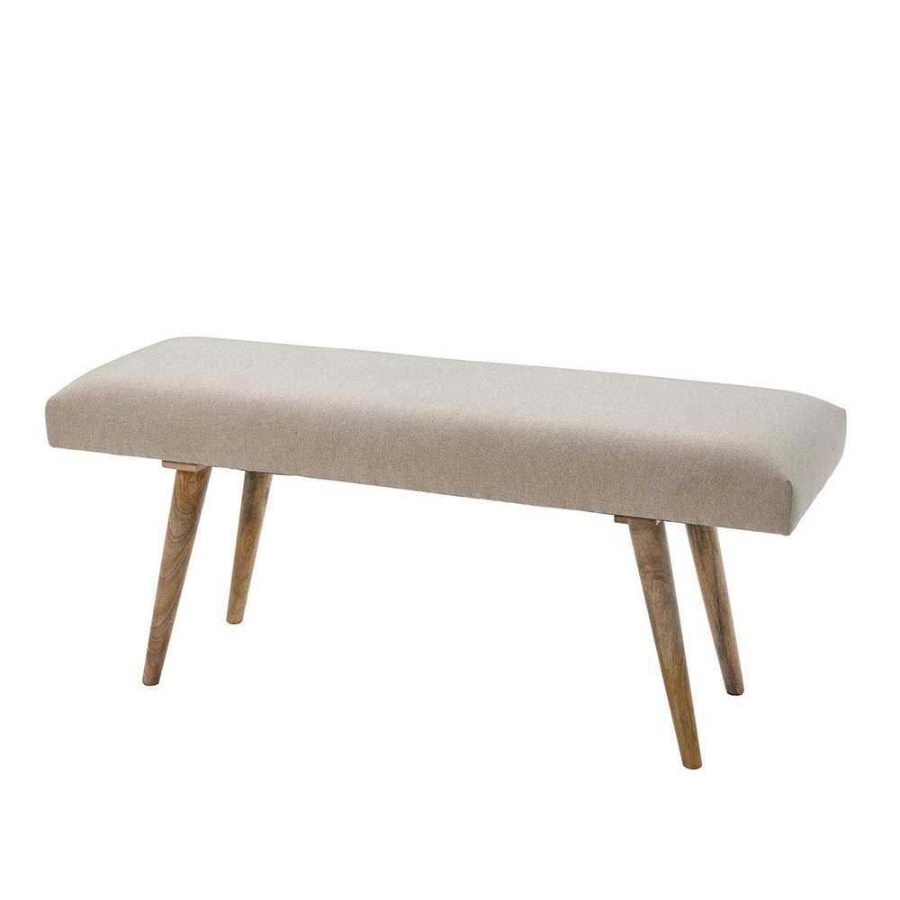 Wohnraum Retro Polsterbank in Beige - Vergavo