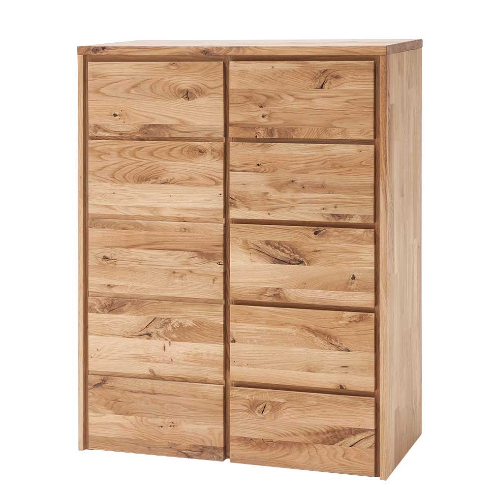 113cm hohe Holzkommode mit 5 Schubladen - Mascadona