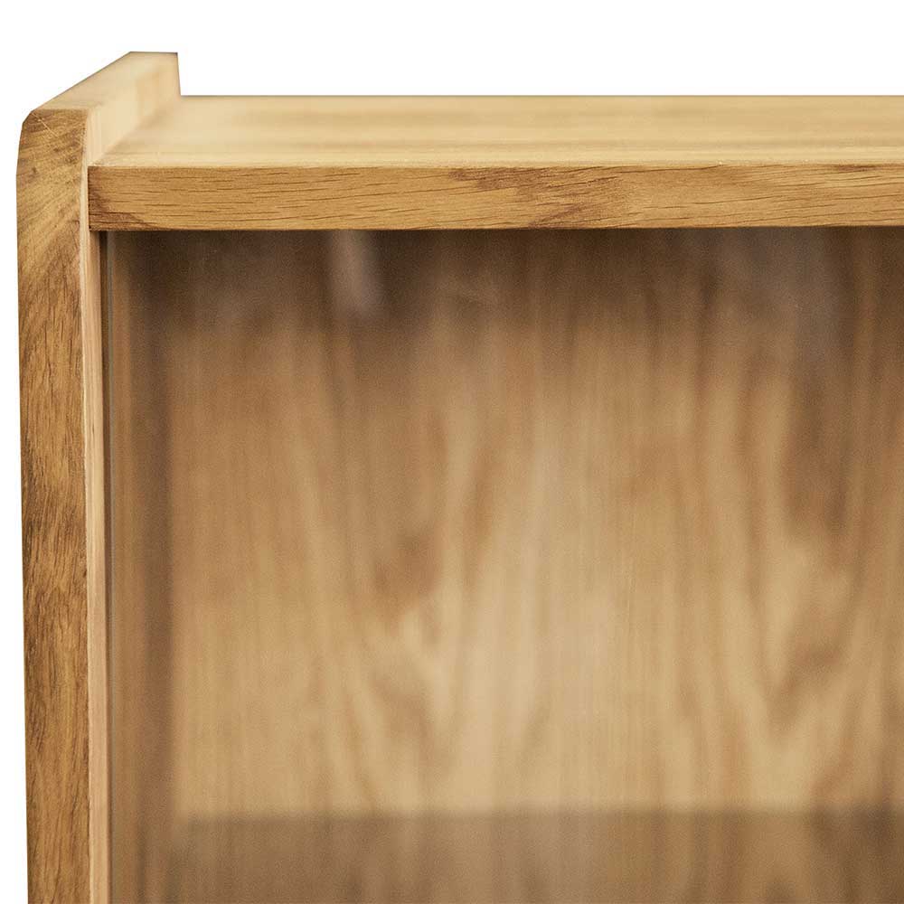 6-türiges Mid Century Highboard aus Glas & Holz - Hardus