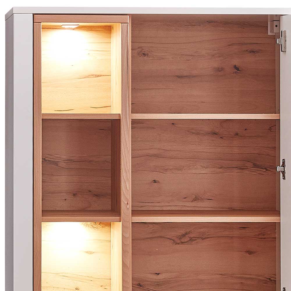 1-türiger Wohnzimmer Hängeschrank mit LED Licht - Connassa