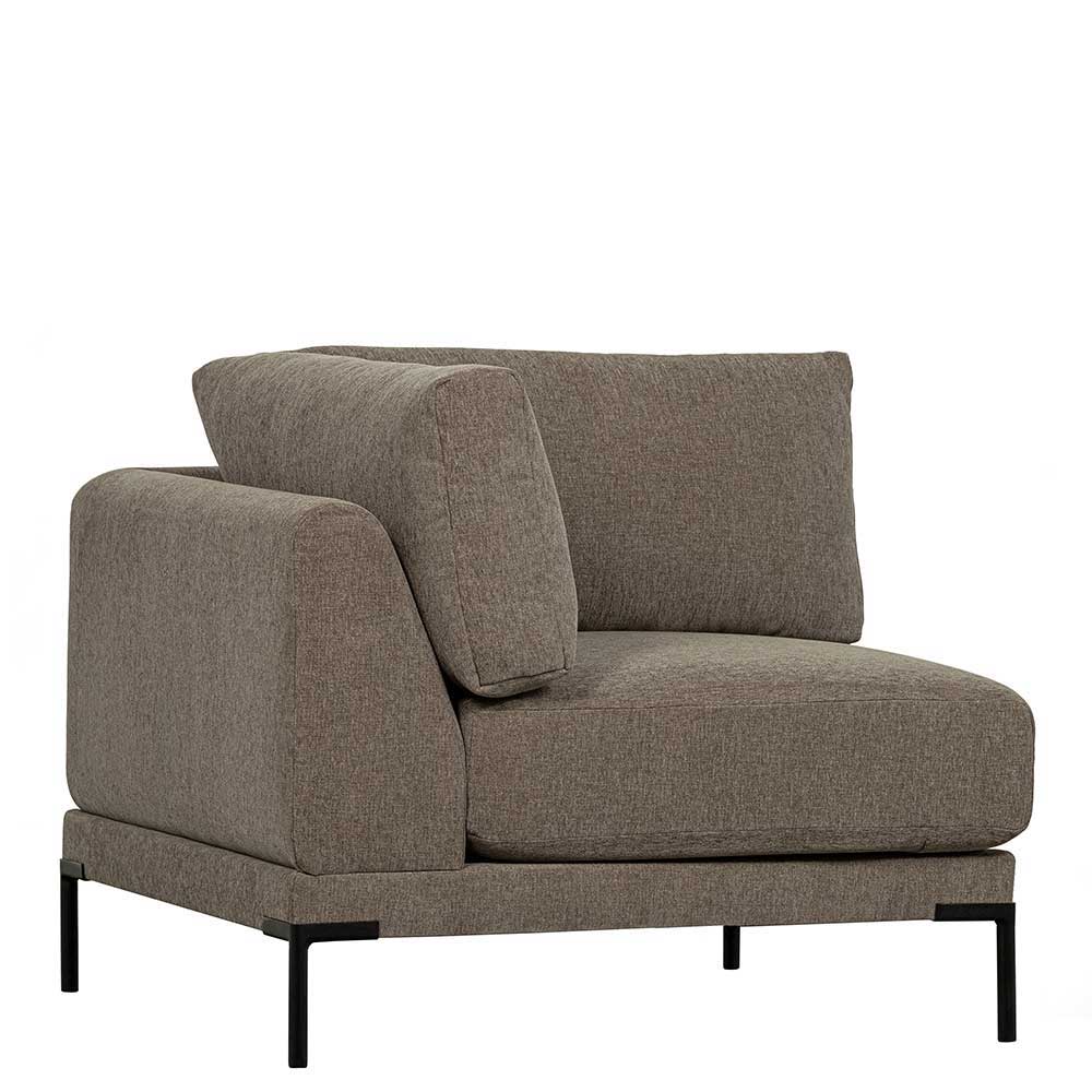 Sofa aus Modulen in Taupe Stoff - Birte