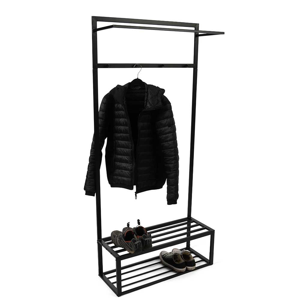 Metall Standgarderobe mit Schuhablage - Love