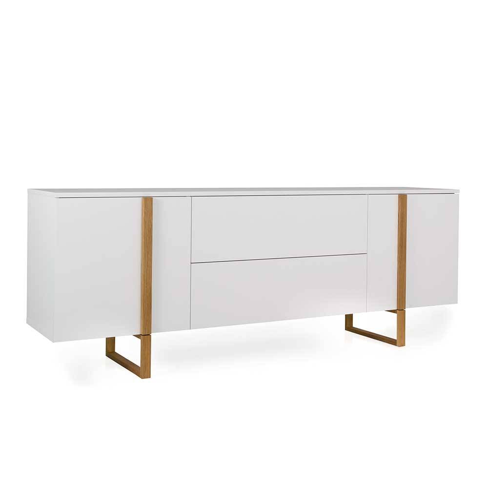 216x78x43 Skandi Sideboard mit Bügelgestell aus Holz - Toinun