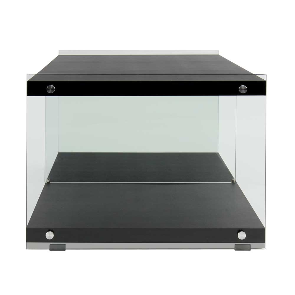 120x45x60 TV Regal in Schwarz lackiert - Voreno