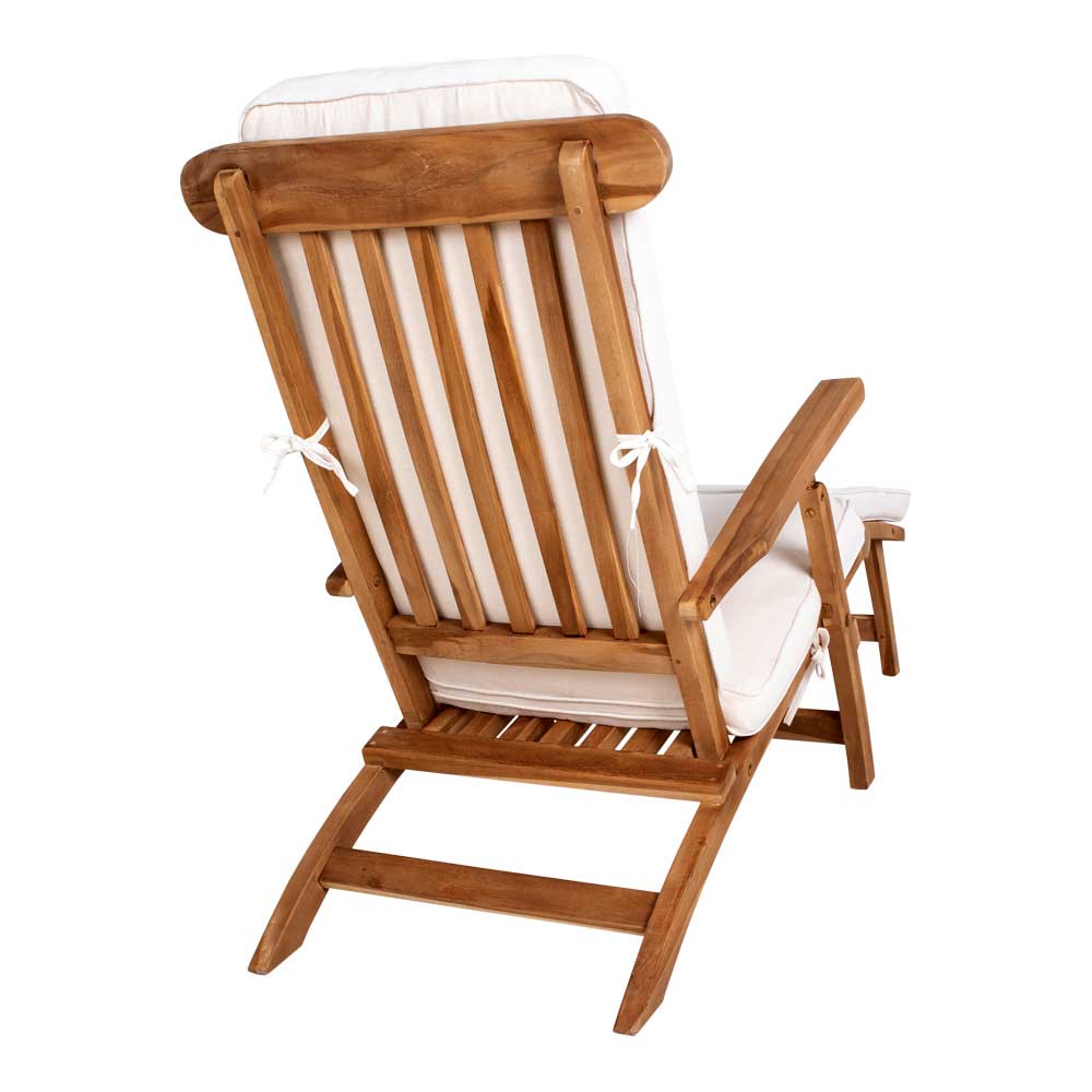 Massivholz Outdoor Deckchair aus Teak - Zavamanco