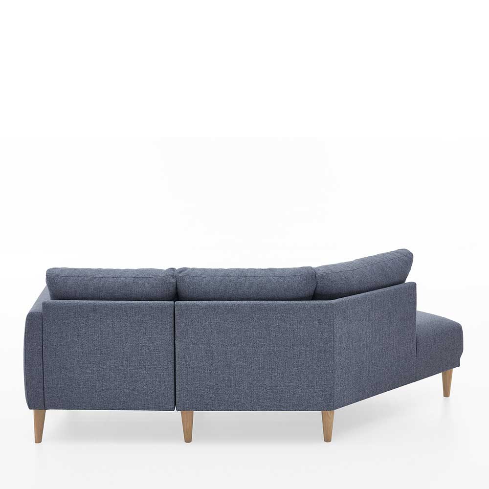 Design Sofa aus Strukturstoff in Dunkelgrau - Lionica