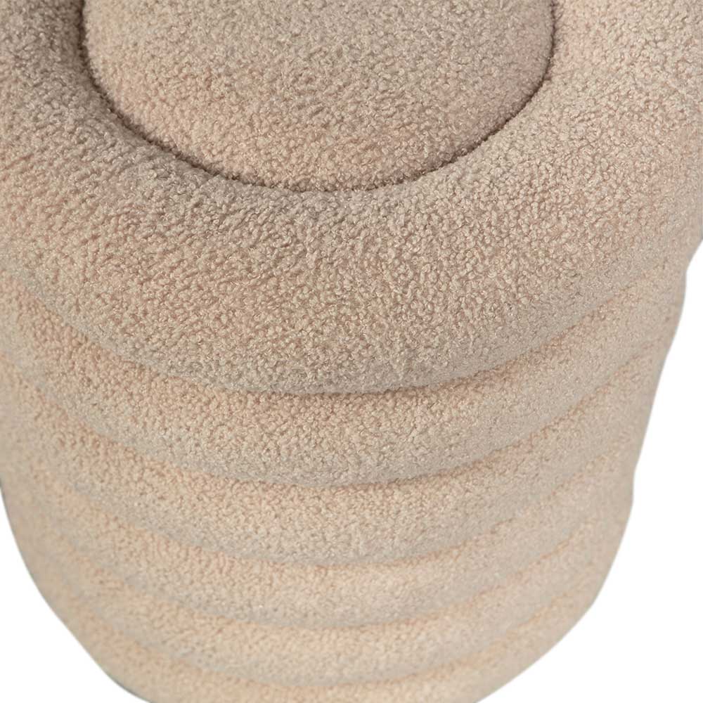 Teddy Plüsch Hocker in Beige - Vogona