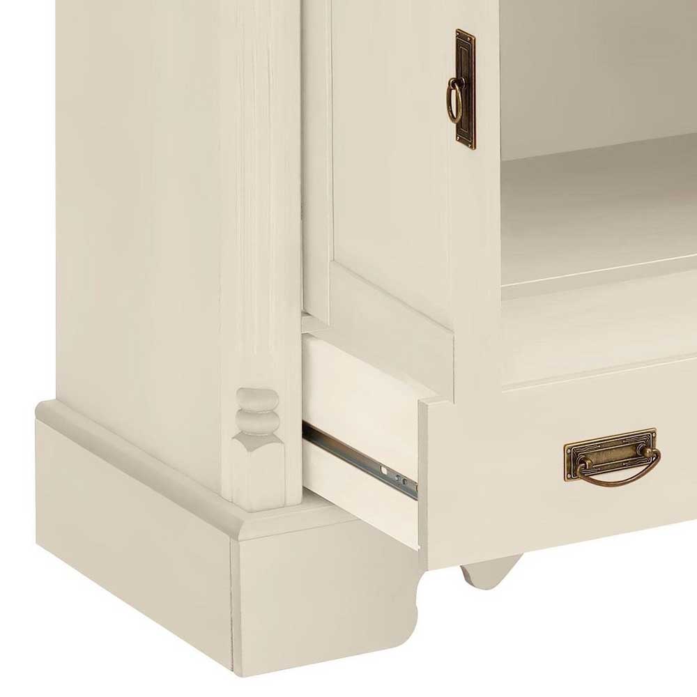 Landhaus Highboard in Creme gewachst - Rospus